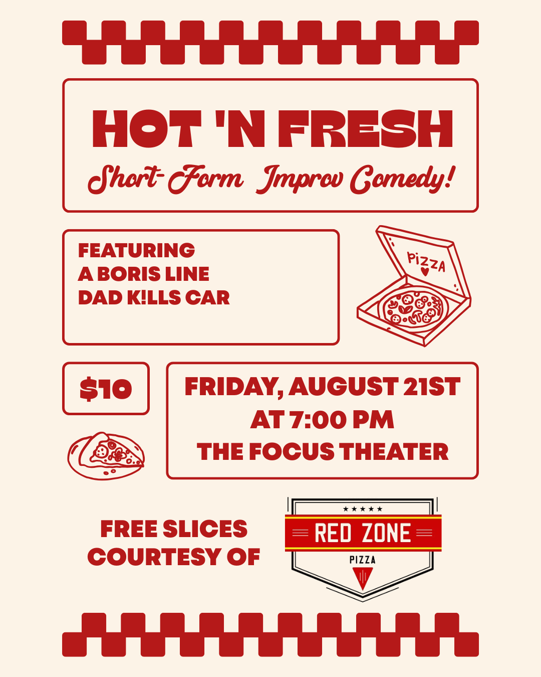 Hot N' Fresh: Short-Form Improv Comedy - (8/21)